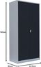 Stahl-Aktenschrank Metallschrank abschließbar Büroschrank Stahlschrank 195 x 92,5 x 50 cm Lichtgrau/Anthrazit 530358 Bild 2