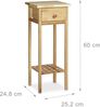 Relaxdays Telefontisch, MDF Walnuss, 60 x 25 x 25 cm Bild 3