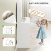 HOMCOM Schminktisch Make-up-Tisch mit Spiegel (Frisiertisch mit Schublade und 7 Fächern, 1-St, moderner Kosmetiktisch für Schlafzimmer), Weiß Bild 5