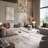 Lookway Couchtisch YOSHI GLASS 2in1 mit schwarzem und weißem Gestell (2er-Set), Breite: 70 cm und 60 cm Bild 4