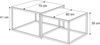 Lookway Couchtisch YOSHI GLASS 2in1 mit schwarzem und weißem Gestell (2er-Set), Breite: 70 cm und 60 cm Bild 3