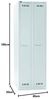 Bisley Garderobenschrank LIGHT 2 Abteile 400, Farbe lichtgrau Bild 2