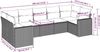 vidaXL 7-tlg. Garten-Sofagarnitur mit Kissen Schwarz Poly Rattan 3251723 Bild 3