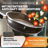 STONELINE Topf-Set Kochgeschirr-Set, mit Siebglasdeckeln, induktionsgeeignet (8tlg, grau), Aluminiumguss (Kochgeschirr-Set, 8-tlg, Kochgeschirr-Set, 2x Kochtopf, 1x Stielkasserolle, 2x Bratpfanne), mit echten Steinpartikeln, induktionsgeeignet, Designe... Bild 3