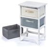 Kobolo Regal Holzregal white washed mit 3 Schubfächern Bild 4