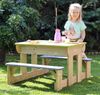 Wendi Toys 'Esel' Kindersitzgruppe & Matschtisch, Kiefernholz natur / grün, 100 x 80 x 53 cm Bild 5