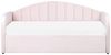 Tagesbett EYBURIE 90 x 200 cm Samtstoff Pastellrosa Bild 4