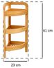 5Five Simply Smart Eckregal mit 3 Etagen, Küchenregal, Gewürzregal, Bambus, 23 x 23 x 60 cm, 540724234 Bild 3