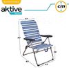 AKTIVE 62260-2er-Pack leichte Klappstühle für Strand, Garten, Terrasse oder Camping | Maße 47 x 63 x 93 cm | 5 Positionen, robust und widerstandsfähig | Inklusive Tragegriff Bild 2