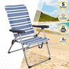 AKTIVE 62260-2er-Pack leichte Klappstühle für Strand, Garten, Terrasse oder Camping | Maße 47 x 63 x 93 cm | 5 Positionen, robust und widerstandsfähig | Inklusive Tragegriff Bild 3