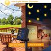 Auting Solar LED lichterkette balkon außen,Solar Kristall Kugeln Warmweiß 60 LEDs 11M 8 Modi Außer Innen Lichter Beleuchtung für Garten,Bäume,Terrasse,Weihnachten,Partys Bild 4