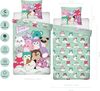 MTOnlinehandel Bettwäsche Squishmallows 135x200 + 80x80 cm, 100% Baumwolle, 2 teilig, Squish Squad, Cam, Fifi, Lola, Winston und Hans, Regenbogen, Wolke Bild 3