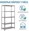 Simon Rack Schwerlastregal, 1800 x 900 x 500 mm, Bis 180 kg Belastbar, 5 Verstellbare Ablagen, Kellerregal, Lagerregal, Grau/Verzinkt - Simonclick Bild 5