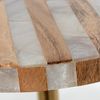 DRW Runder Beistelltisch aus Holz und goldfarbener Metallbasis, 25 x 25 x 50 cm Bild 2