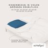 Schlafgut Woven Satin Bettwäsche | Kissenbezug einzeln 80x80 cm | blue-mid Bild 4