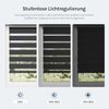 WOLTU Doppelrollo Klemmfix ohne Bohren Anthrazit B55 x H150 cm, Duo Rollo Zebrarollo Fensterrollo Klemmrollo Seitenzugrollo Easyfix lichtdurchlässig & verdunkelnd Rollos für Fenster und Tür Bild 3