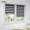 WOLTU Doppelrollo Klemmfix ohne Bohren Anthrazit B55 x H150 cm, Duo Rollo Zebrarollo Fensterrollo Klemmrollo Seitenzugrollo Easyfix lichtdurchlässig & verdunkelnd Rollos für Fenster und Tür Bild 2
