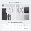 WOLTU Doppelrollo Klemmfix ohne Bohren Anthrazit B55 x H150 cm, Duo Rollo Zebrarollo Fensterrollo Klemmrollo Seitenzugrollo Easyfix lichtdurchlässig & verdunkelnd Rollos für Fenster und Tür Bild 4