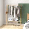 HOMCOM Garderobenständer Bambus, mit Ablagen und Haken, Kleiderstange, (Kleiderbügel, 1 St, Kleiderständer), für Flur, Wohnzimmer Schlafzimmer, 116 x 43,5 x 160 cm, Naturholz Bild 2
