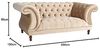 Ivette Sofa 2-Sitzer Samtvelours Sand Buche Nussbaumfarben Bild 2