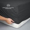 Blumtal Luxus Spannbettlaken 180x200 cm Boxspringbett bis 40cm Höhe - Oeko-Tex Zertifizierte Baumwoll Bettlaken 180x200 Boxspringbett - Spannbettlaken 180x200 cm Baumwolle - Anthrazite Bild 5