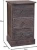 CARO-Möbel Nachttisch ENZO Nachtschrank Nachtkonsole mit 3 Schubladen für Boxspringbett im Vintage Look Bild 2