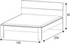 Rauch Möbel Alvara Bett Futonbett in Weiß, Liegefläche 140x200 cm BxHxT 145 x 90 x 209 cm Bild 3