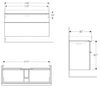 GEBERIT SMYLE SQUARE Waschbeckenunterschrank 118,4 cm breit, Anthrazit Bild 2