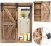 Wandschrank Schiebetür Wandregal Spiegel Braun Hängeschrank Wandboard Hängend Schrank Regal Vitrine Badschrank Bild 4