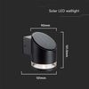 V-TAC VT-1138 10384 Solardesign Außen-Wandleuchte 1 W Lichtfarbe: Warmweiß Bild 3