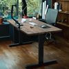 JUMMICO Schreibtisch höhenverstellbar mit 4 Memory-Funktionen, Schwarz/Vintage-Braun, 140x70 cm Bild 2