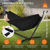ML-DESIGN Hängematte Doppelhängematte mit Stahlgestell für 2 Personen, XXL Hängesessel Schwarz mit Tragetasche und Ständer für Garten/Balkon Bild 2