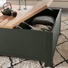 Lomadox Couchtisch CINCINNATI-61, Landhaus mit Klappe in grün mit Wotan Eiche, B/H/T: 93/50/93cm Bild 4