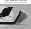 Outsunny Strandmatte, 2er Set Faltbare Strandmatratze, 5-stufige Höhenverstellbare Strandliege mit Tragetasche, Stahl, Schwarz, 134 x 48 x 33-43 cm Bild 5