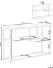 Konsolentisch dunkler Holzfarbton / schwarz 30x120 cm rechteckig BELMONT Bild 3