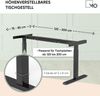 MO Five (Weiß) - elektrisch höhenverstellbares Tischgestell (68,5 - 118,5cm) Bild 2