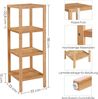 SONGMICS Badezimmerregal, Badregal, Küchenregal, Schuhregal mit 4 Ebenen, Standregal aus Bambus, 33 x 33 x 98 cm, für Bad, Wohnzimmer, Flur, Küche, naturbeige BCB54Y Bild 5
