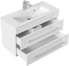 Badmöbel Mars 800 SlimLine SoftClose weiss hochglanz : Weiss hochglanz Bild 5