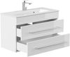 Badmöbel Mars 800 SlimLine SoftClose weiss hochglanz : Weiss hochglanz Bild 3