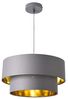 lux. pro 'Lopar' Hängeleuchte, E27, Metall / Stoff, Grau, Ø 40 cm Bild 1