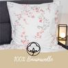 Traumschloss Bettwäsche Premium Baumwolle, Flanell, 2 teilig, Blumenzweige mit rosa Blüten auf weißem Hintergrund Bild 4