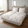 Traumschloss Bettwäsche Premium Baumwolle, Flanell, 2 teilig, Blumenzweige mit rosa Blüten auf weißem Hintergrund Bild 2