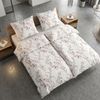 Traumschloss Bettwäsche Premium Baumwolle, Flanell, 2 teilig, Blumenzweige mit rosa Blüten auf weißem Hintergrund Bild 3
