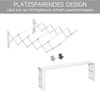 HOMCOM Wäscheständer klappbar platzsparender Wäschereck für kleine Haushalte, Metall Weiß 63,5 x 60 x 20 cm Bild 4