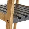 DRW Bodenregal mit 3 Einlegeböden aus MDF in Natur und Grau Bild 3