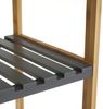 DRW Bodenregal mit 3 Einlegeböden aus MDF in Natur und Grau Bild 2