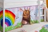 Hochbett "Einhorn Rainbow" 90x200 Kiefer massiv weiß Bild 4