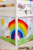 Hochbett "Einhorn Rainbow" 90x200 Kiefer massiv weiß Bild 3