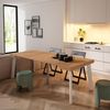 Skraut Home | Ausziehbarertisch | Multifunktionaler ausziehbarer | 220 | Für 10 Gäste | Hölzerne Beine | Moderner Stil | Eiche Bild 2