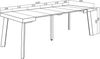 Skraut Home | Ausziehbarertisch | Multifunktionaler ausziehbarer | 220 | Für 10 Gäste | Hölzerne Beine | Moderner Stil | Eiche Bild 3